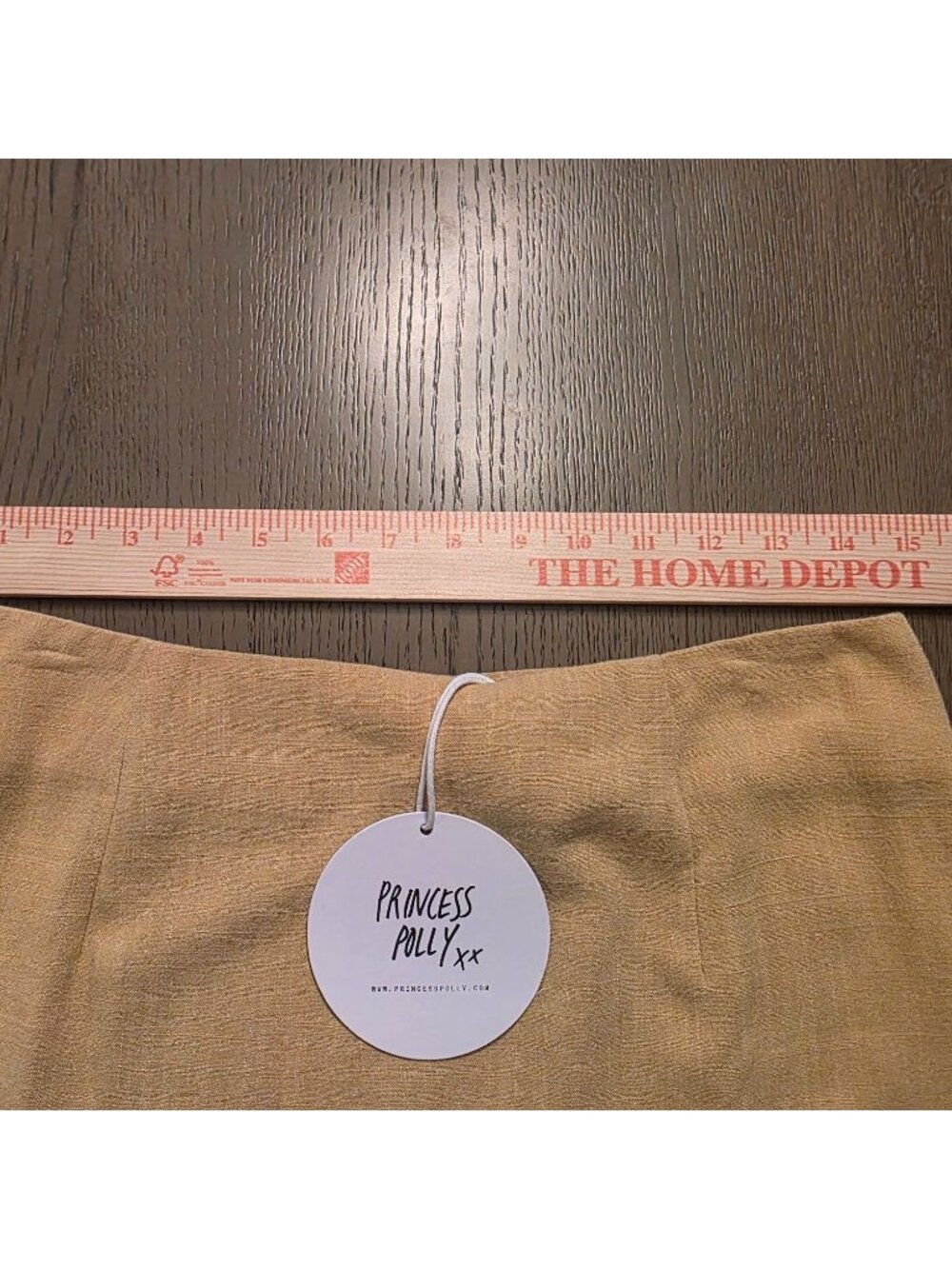 Princess Polly Selby Lemon Linen Blend Mini Skirt 8 NEW Lightweight - Picture 8 of 9